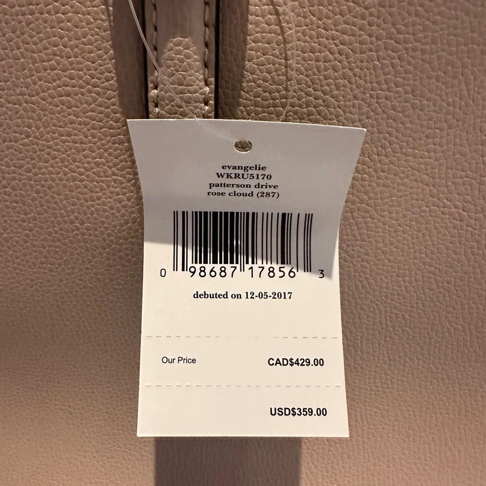 kate spade Blush Pink Leather Satchel with Red Tassel Charm - Picture 7 of 10